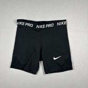 Nike Black Pro Compression Shorts with White Swoosh